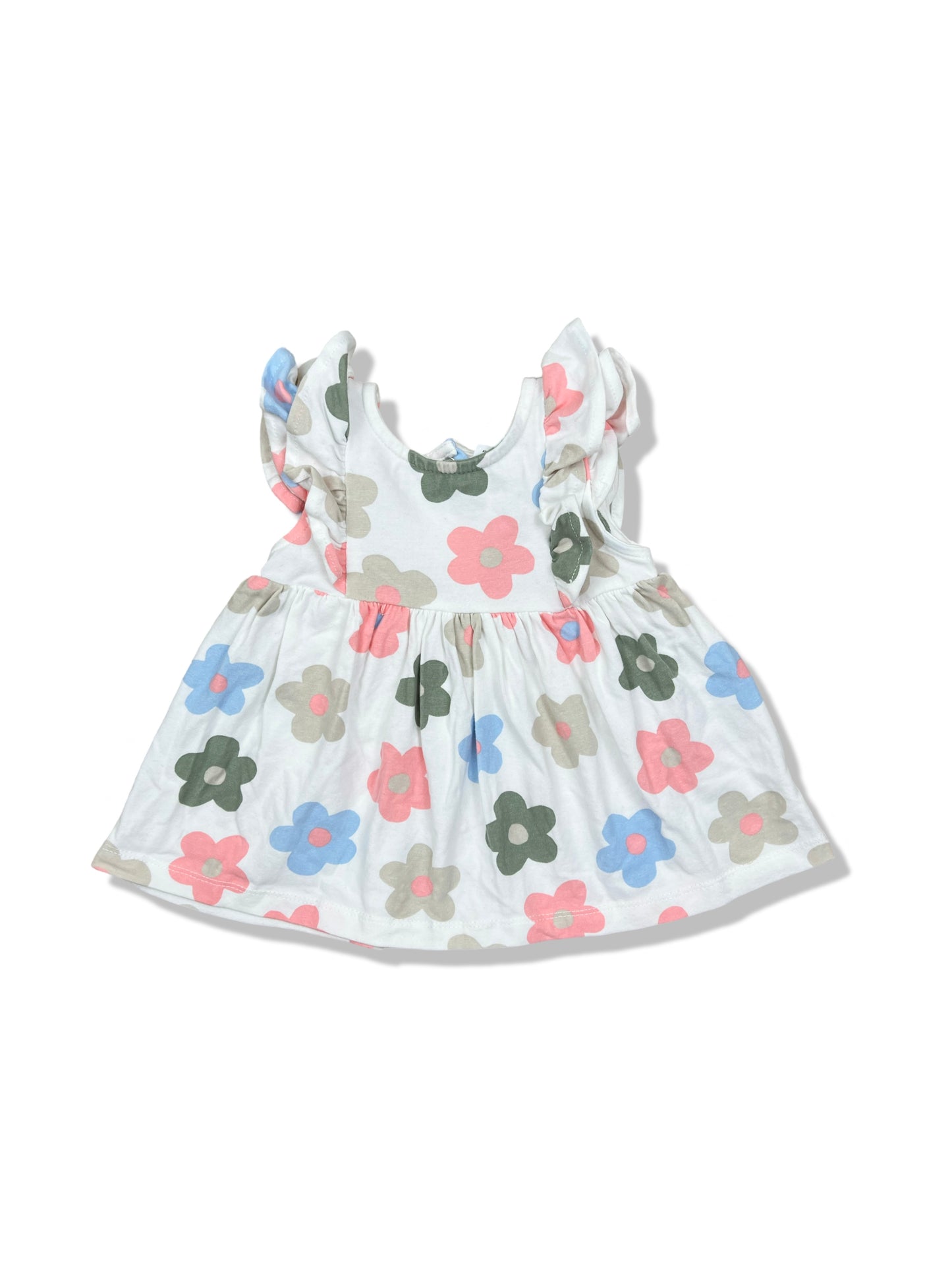 Cotton On Baby Flower Flutter Dress - Size 000