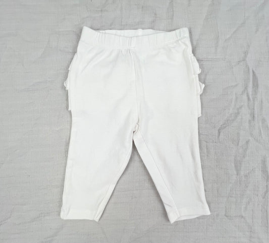 Dymples White Frill Bottom Leggings - Size 000