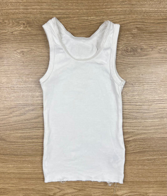 Anko White Singlet 100% Cotton - Size 0