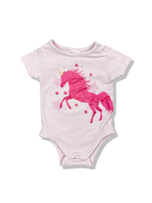 Dymples Pink Unicorn SS Bodysuit - Size 0000