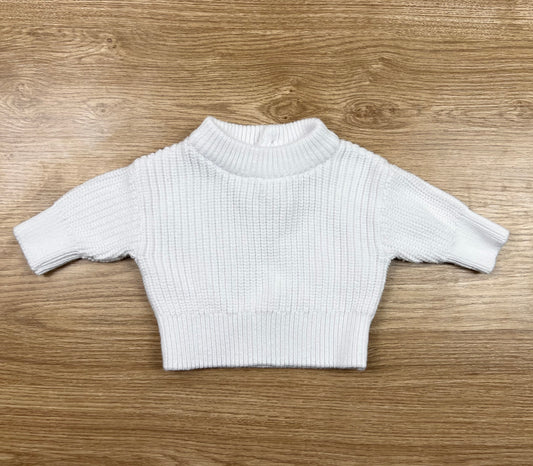 Baby Berry White Knitted Sweater - Size 0000