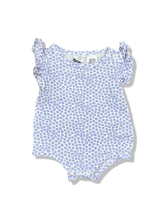 Cotton On Baby Purple Flutter Bodysuit - Size 000