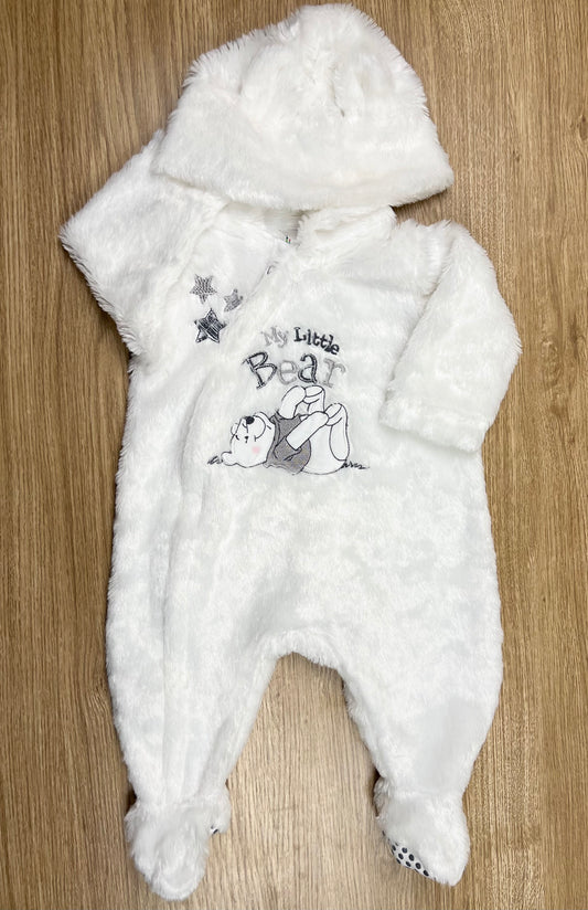 Disney Baby Pooh Bear Hooded Coveralls - Size 000