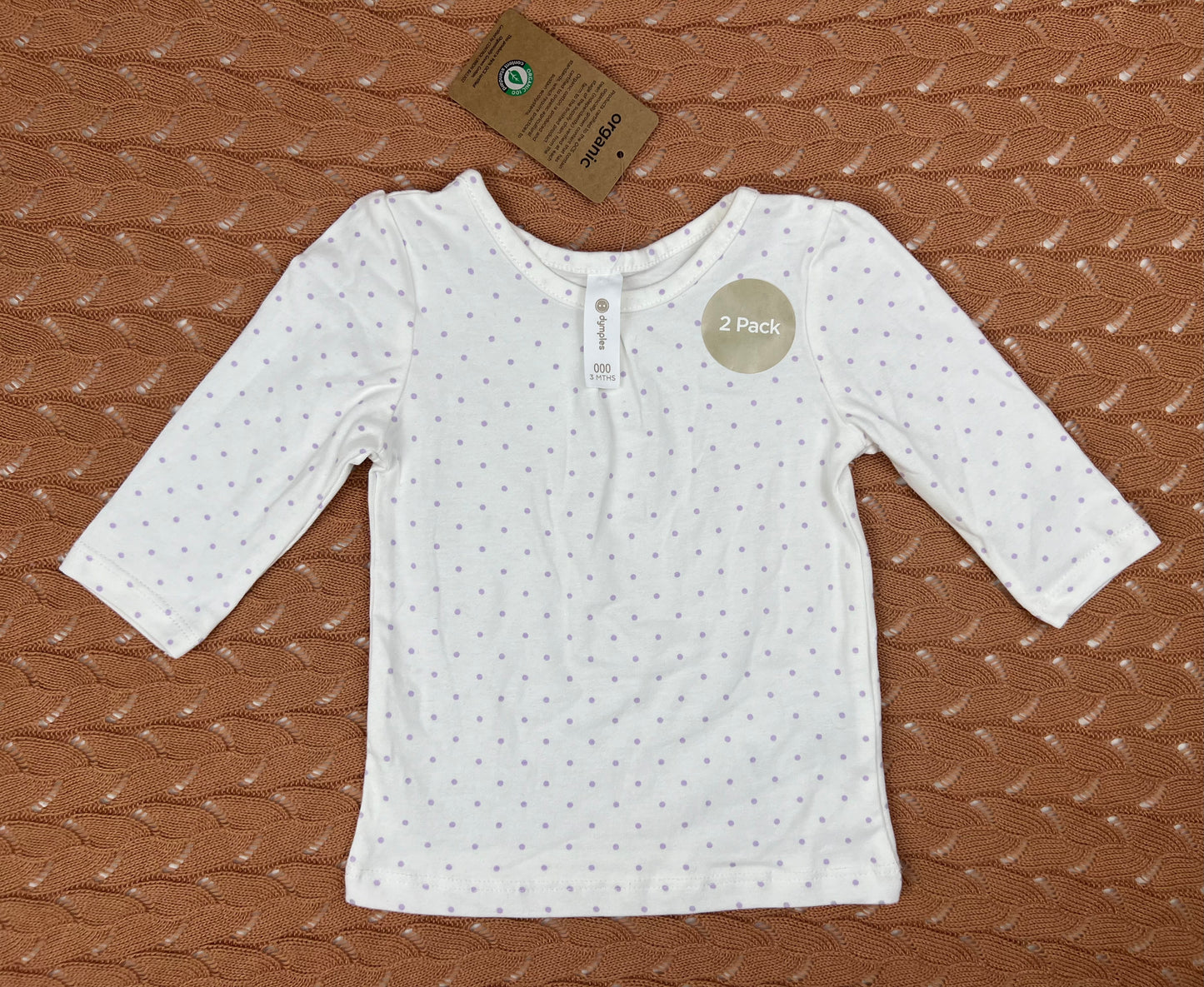 Dymples Spotty Long Sleeve Top Organic Cotton BNWT - Size 000