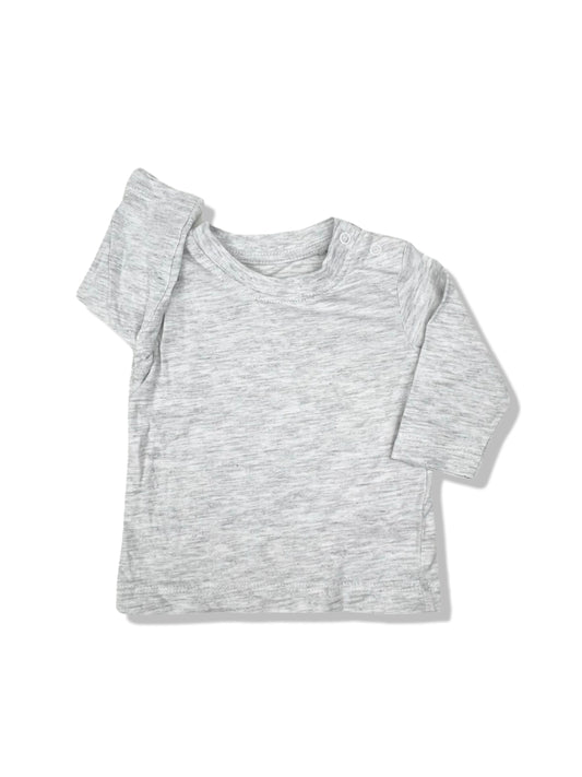 Australian Cotton Blend Grey LS Shirt - Size 0000