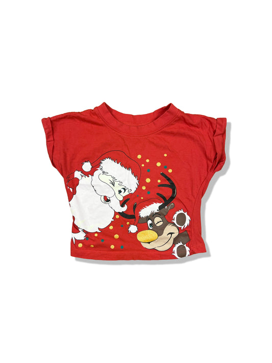 Best & Less Red Christmas SS Top - Size 3