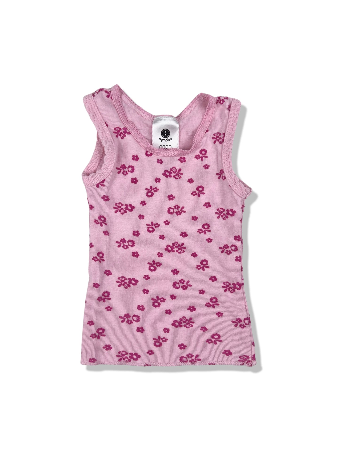 Dymples Pink Ribbed Singlet - Size 0000