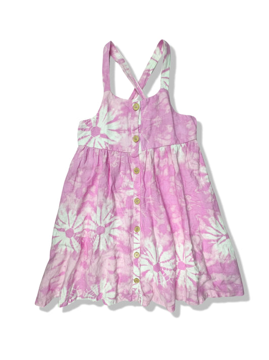 K-D Pink Tie Dye Dress - Size 6