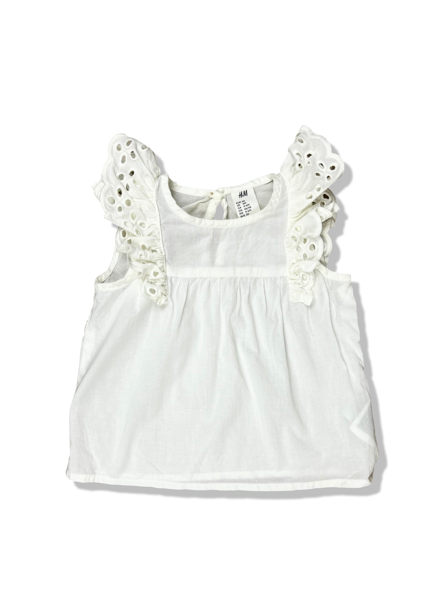 H&M Off White Flutter Top - Size 00
