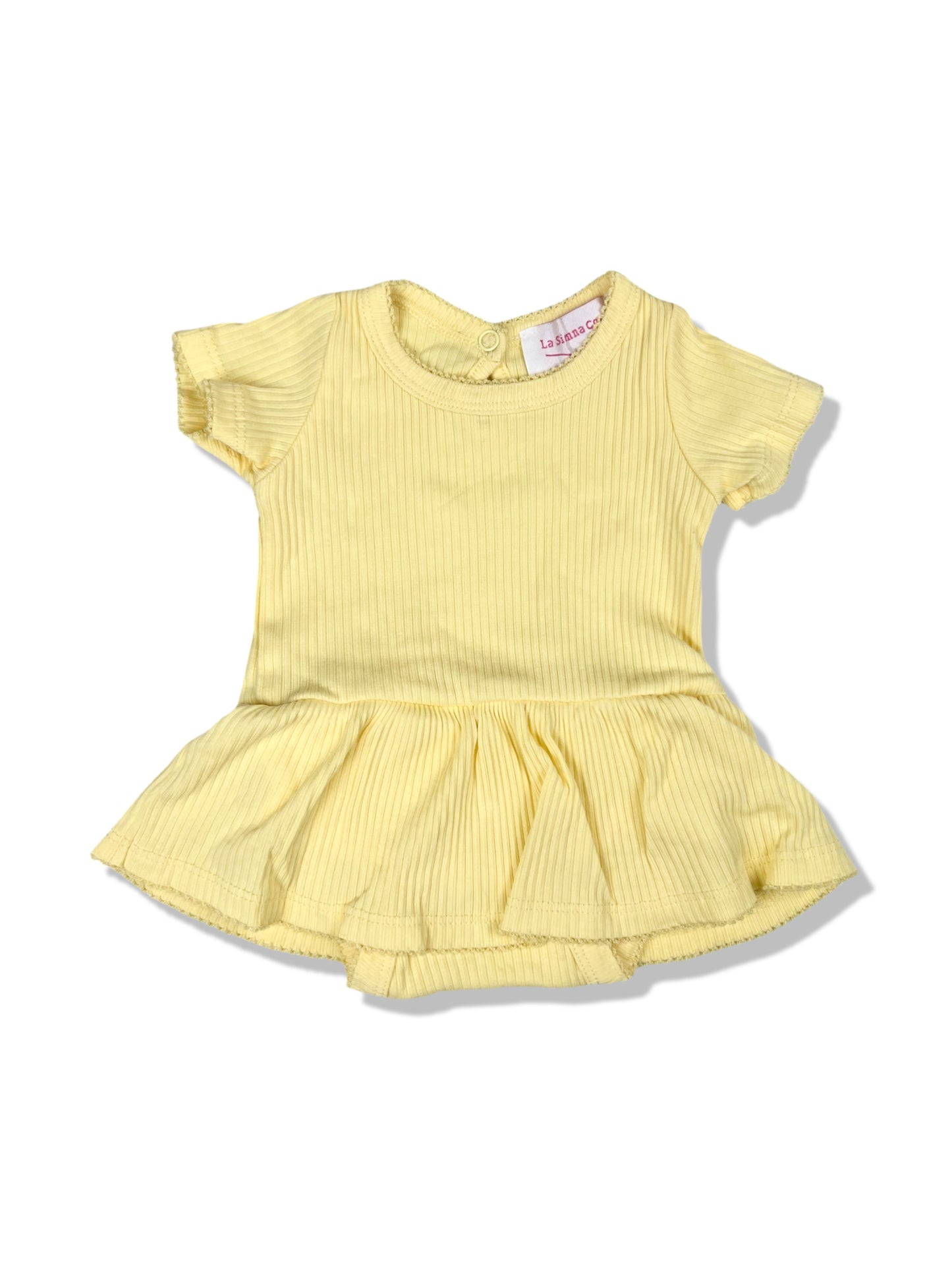 La Sienna Couture Yellow Cozy SS Darling Dress - Size 000