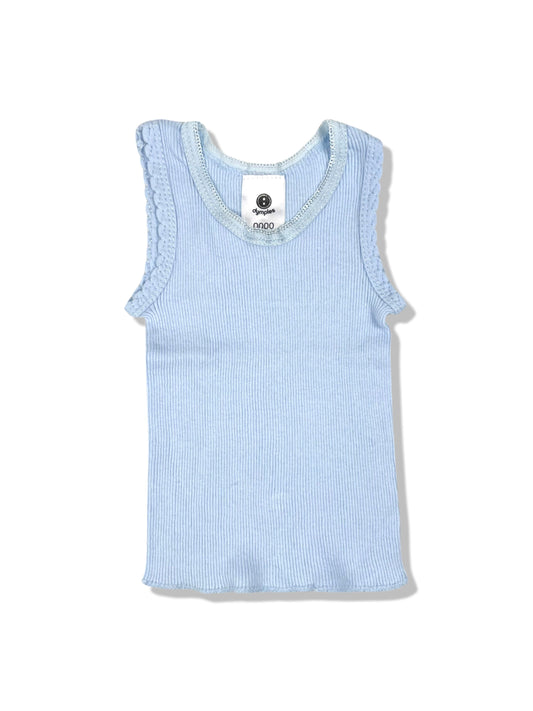 Dymples Blue Ribbed Singlet - Size 0000