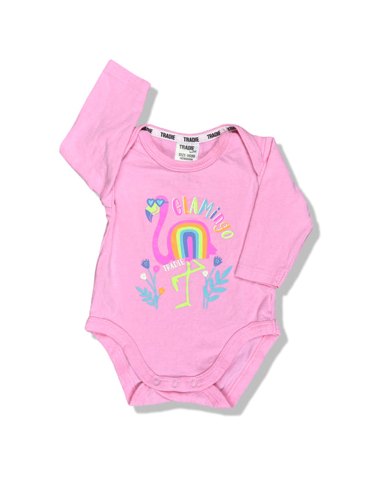 Tradie Baby Pink LS Bodysuit - Size 0000