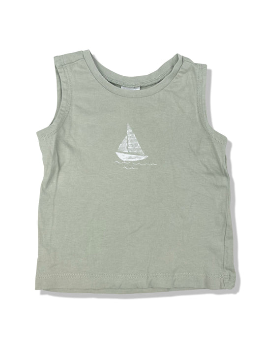 Anko Green Tank 100% Cotton - Size 0