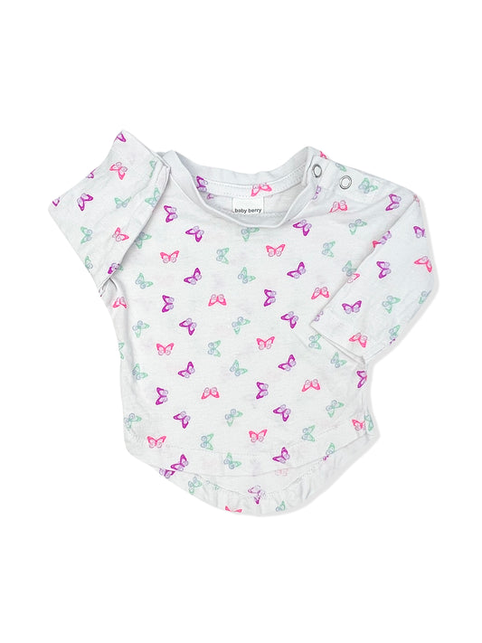 Baby Berry Butterfly LS Top - Size 0000