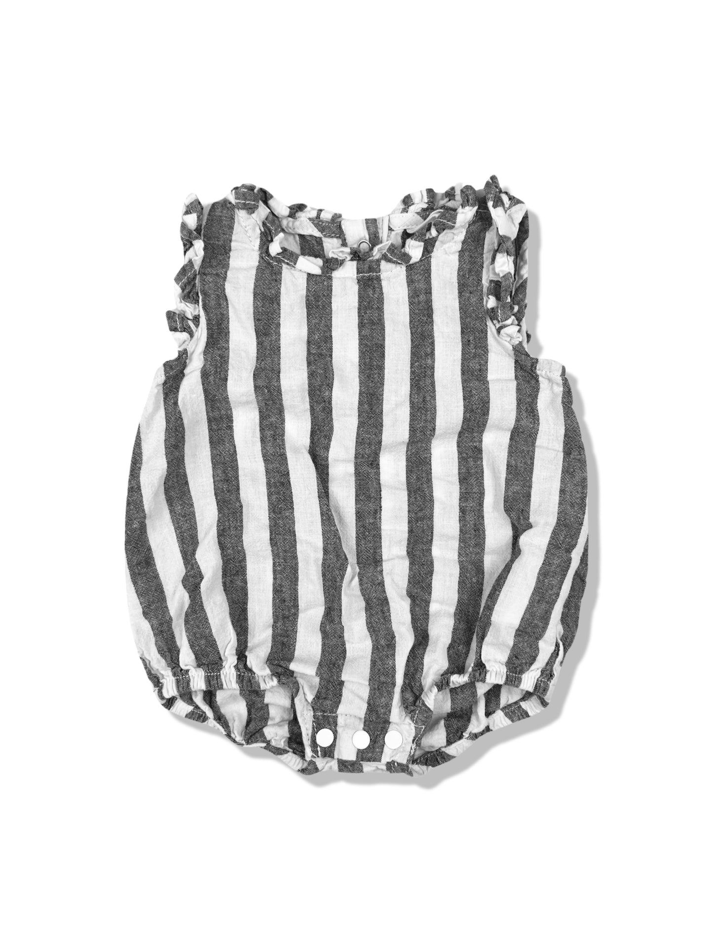 Cotton On Baby Linen Striped Romper  - Size 000