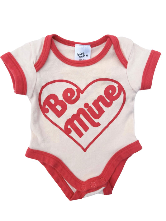 Baby Berry Be Mine SS Bodysuit 100% Cotton - Size 0000