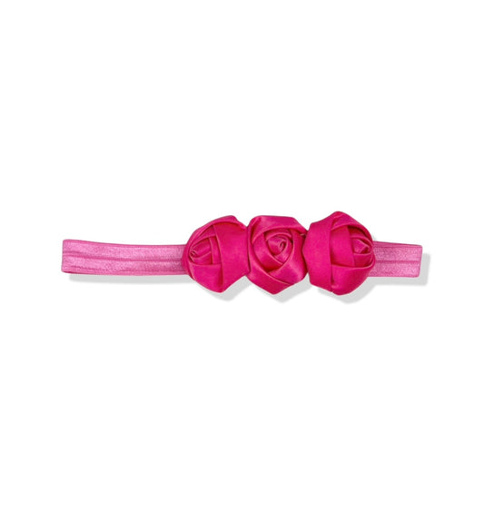 Pink Rose Headband - One Size