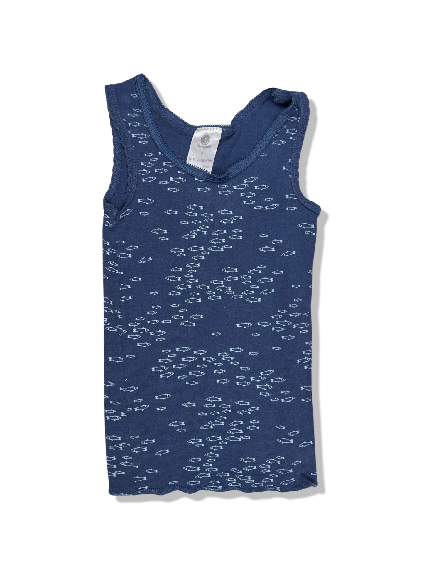 Dymples Navy Singlet - Size 1