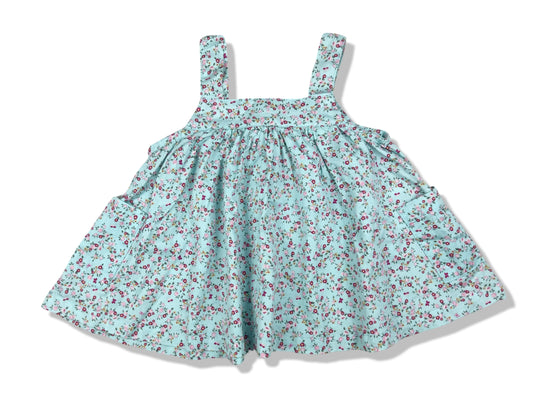 Cotton On Baby Blue Floral Dress 100% Cotton - Size 000