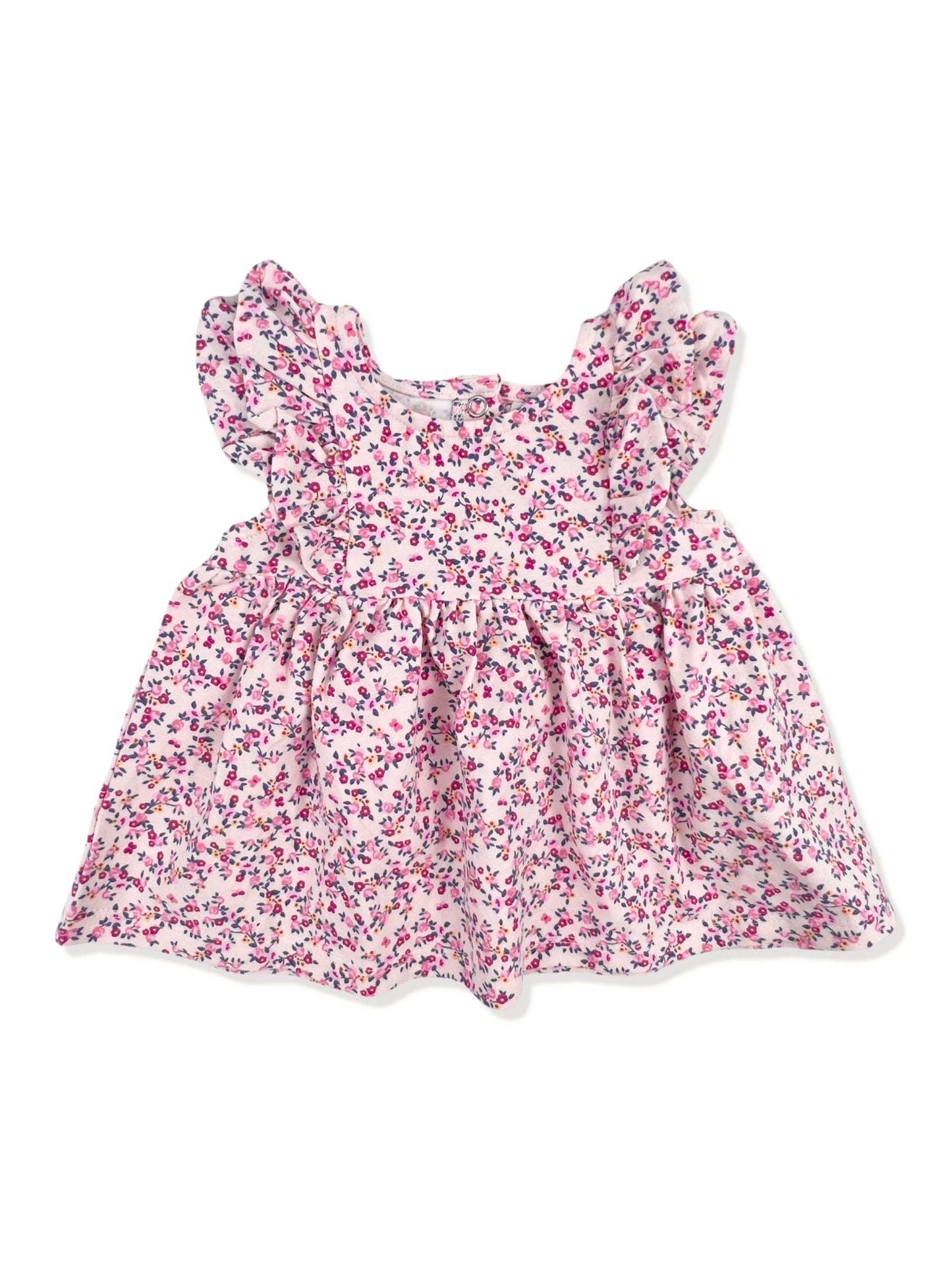 Cotton On Baby Pink Floral Dress - Size 000