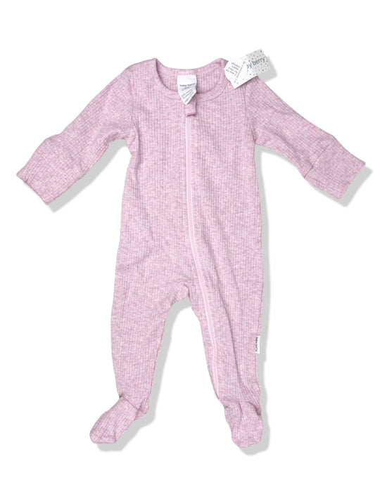 Baby Berry Pink Ribbed 2 Way Zipper Onesie BNWT - Size 000