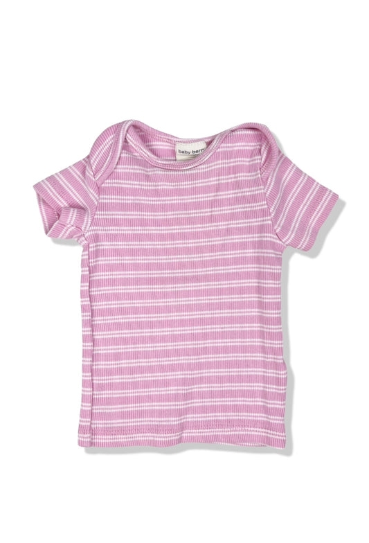 Baby Berry Striped Ribbed SS Top Organic Cotton - Size 000