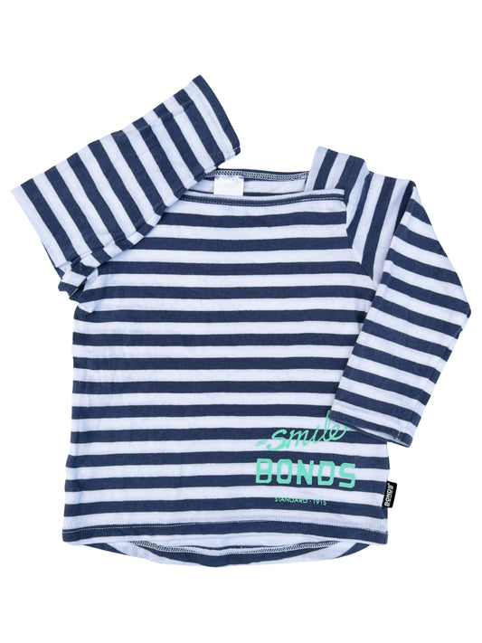 Bonds Striped LS Shirt - Size 00