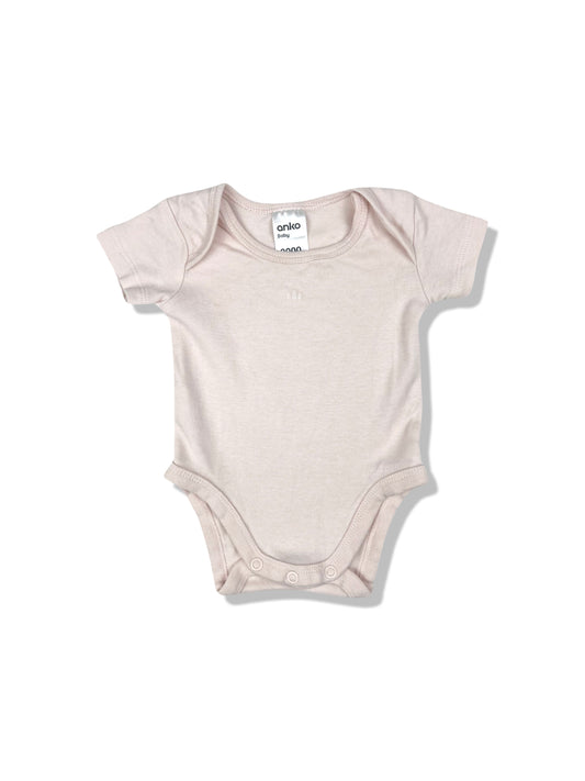 Anko Pink SS Bodysuit 100% Cotton - Size 0000