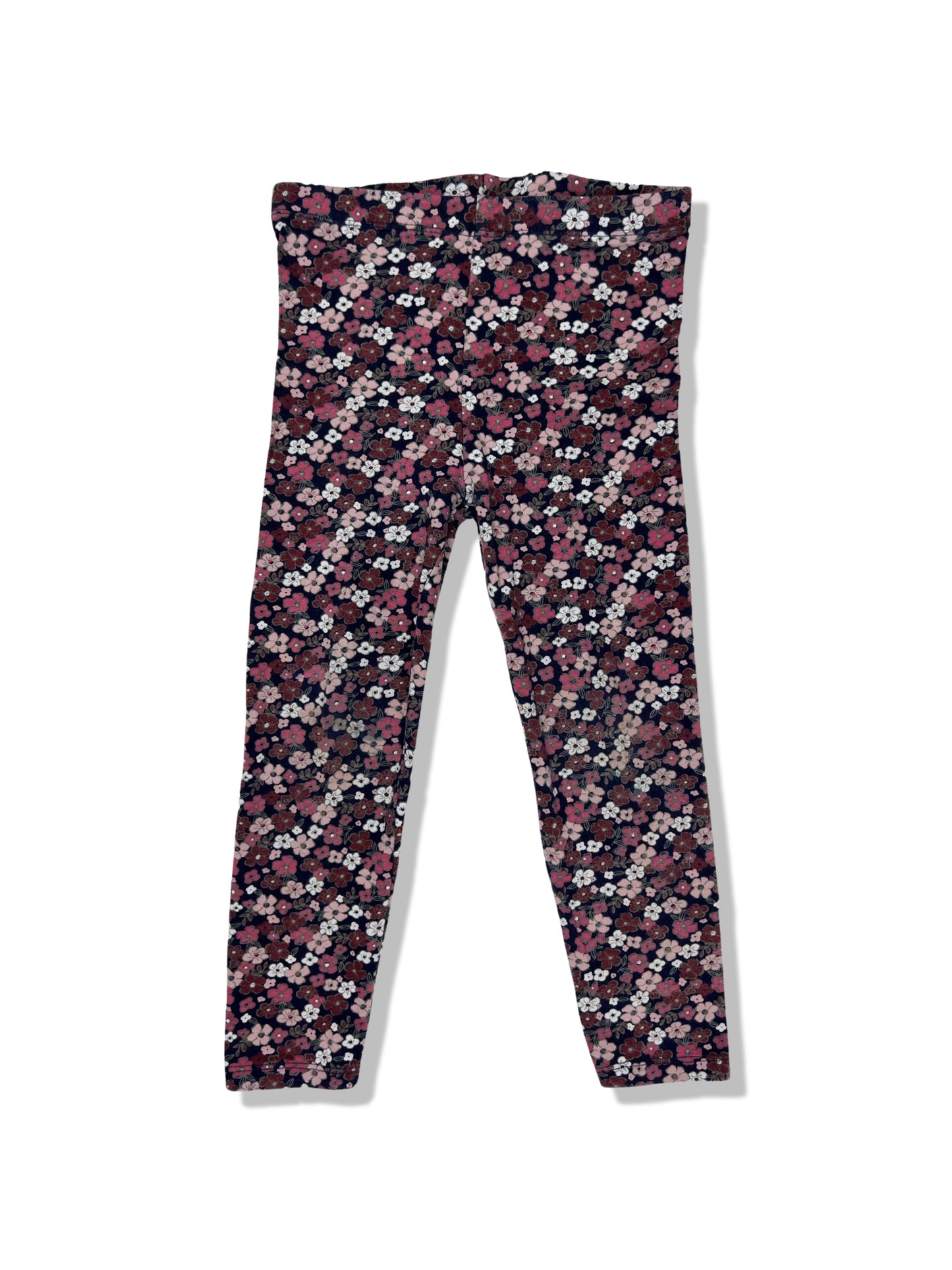 Anko Navy Floral Leggings - Size 4