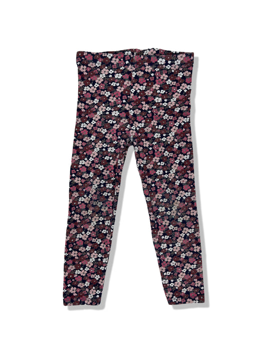 Anko Navy Floral Leggings - Size 4