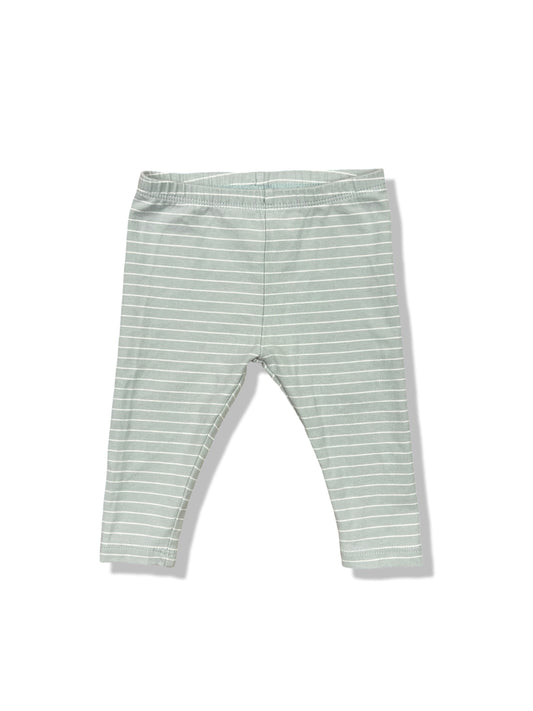 Target Green Striped Leggings Organic Cotton - Size 00