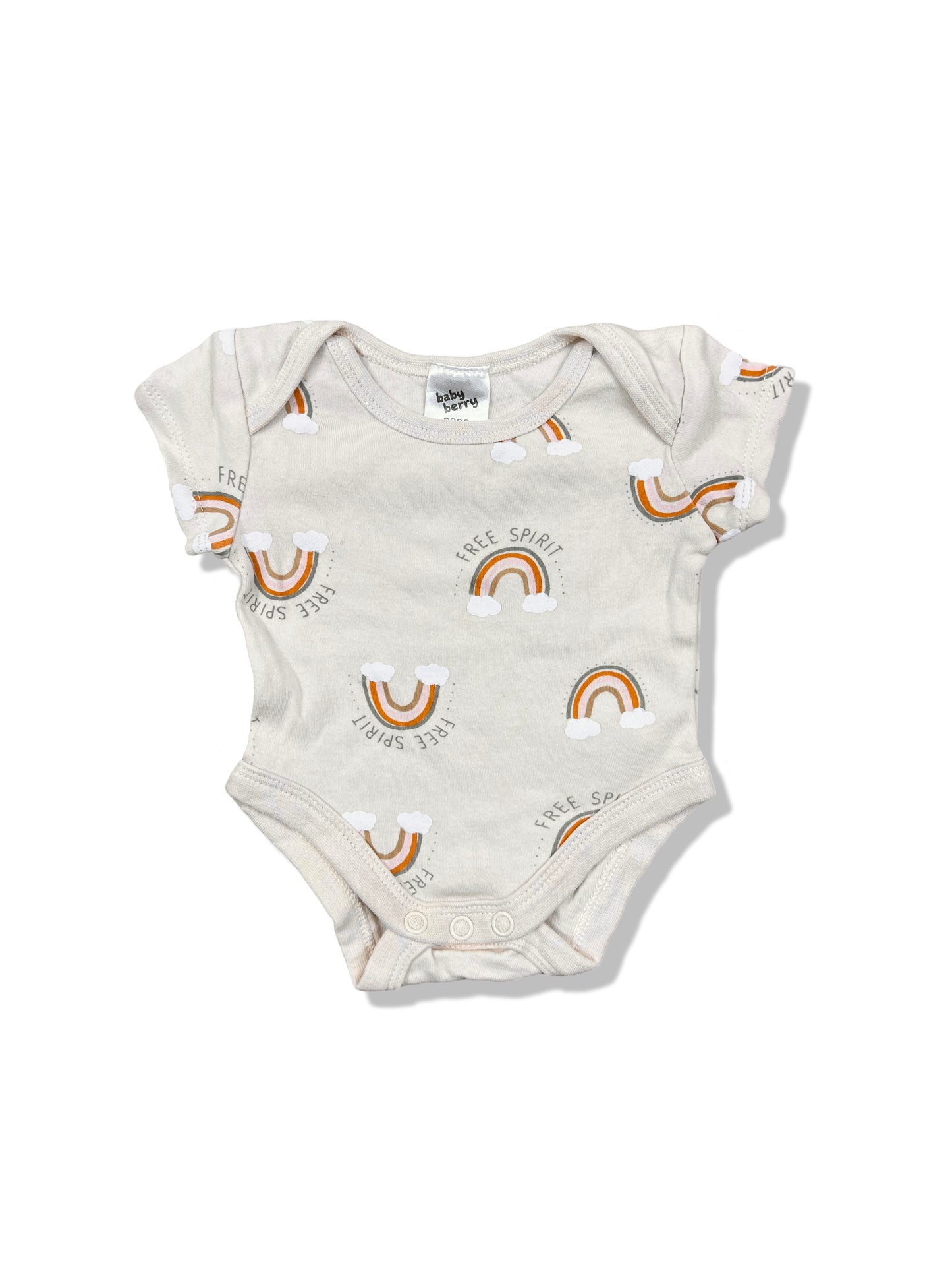 Baby Berry Rainbow SS Bodysuit 100% Cotton - Size 0000