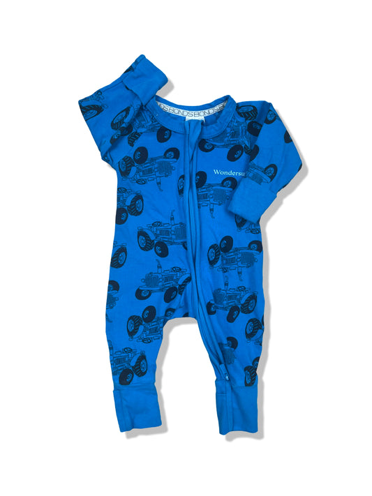 Bonds Blue Tractor Wondersuit - Size 0000