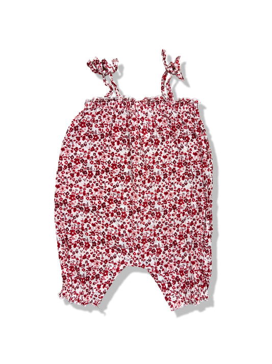 Baby Baby Red Floral Romper - Size 000