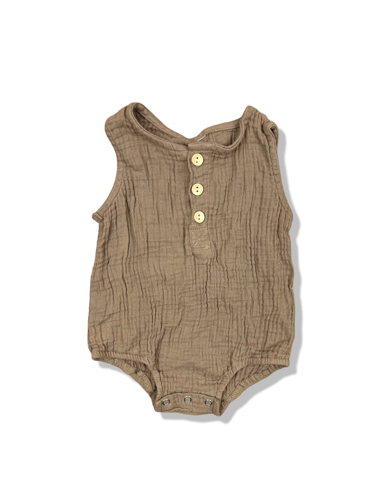 Chocolate Brown Sleeveless Romper - Size 000