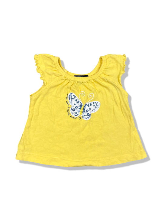 Pumpkin Patch Yellow Butterfly Top - Size 000