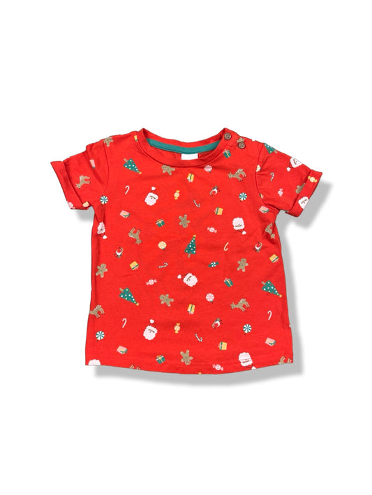 Big W Christmas SS Tee - Size 1